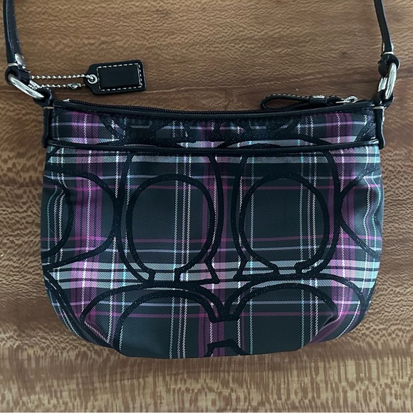 COACH Poppy Tartan Plaid Small Crossbody Bag - Picture 1 of 11